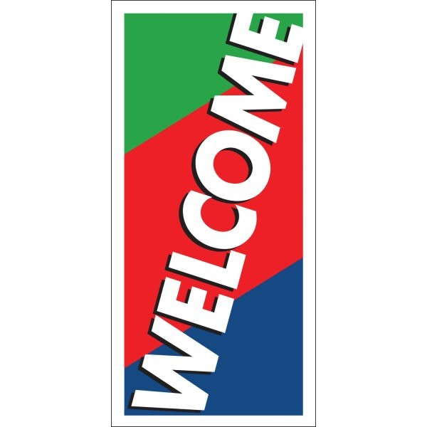 3 Band Welcome Lawn Banner, 15 X 32