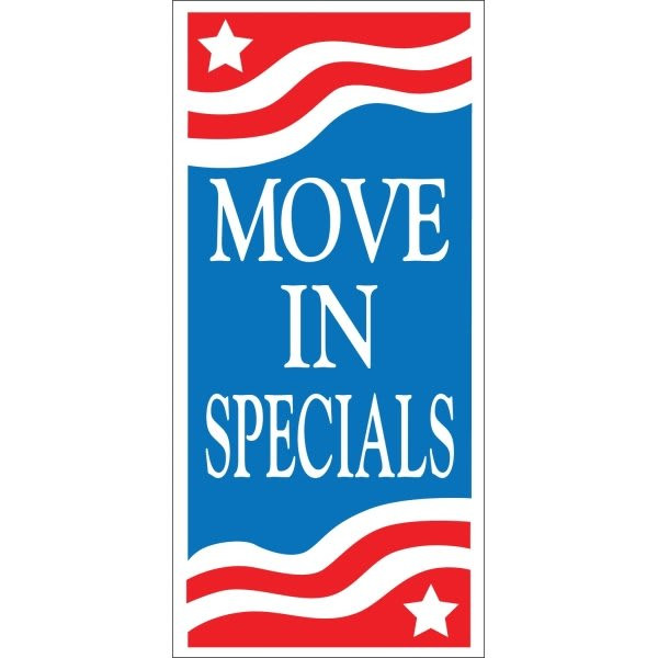 Move In Special Lawn Banner, Patriotic, 15 X 32