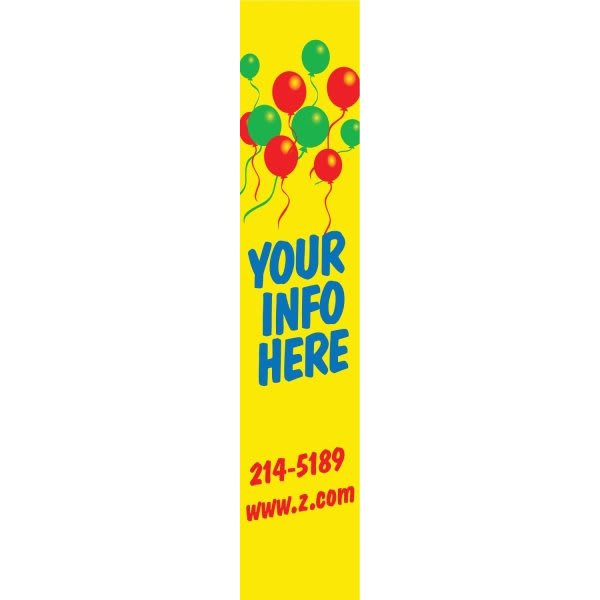 Semi-Custom Vertical Banner With Balloons, 4' X 20'
