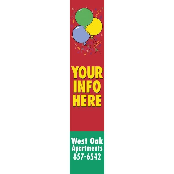 Semi-Custom Vertical Banner, 4' X 20'