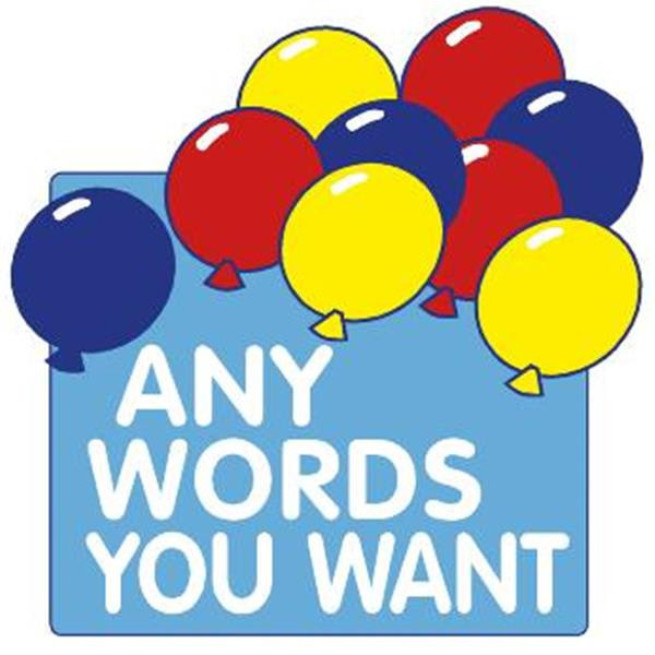 Semi-Custom Fun Shaped Amenity Sign, Balloons, 32 X 32