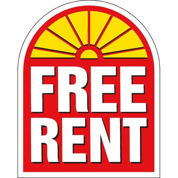 Aluminum Free Rent Window Arched Amenity Sign, 24 X 30