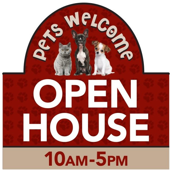 Coroplast Semi-Custom Yard Sign, Furry Pets, 32 X 32