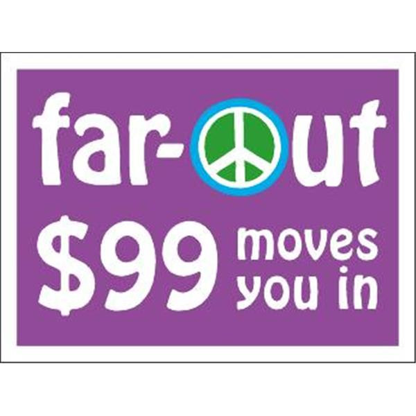Coroplast Semi-Custom Yard Sign, Peace, 24 X 18