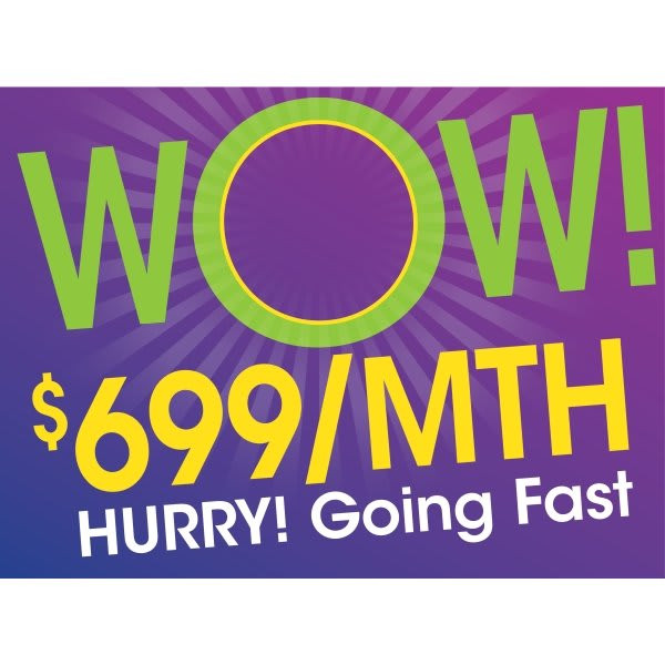 Coroplast Semi-Custom Yard Sign, Speechless, 24 X 18