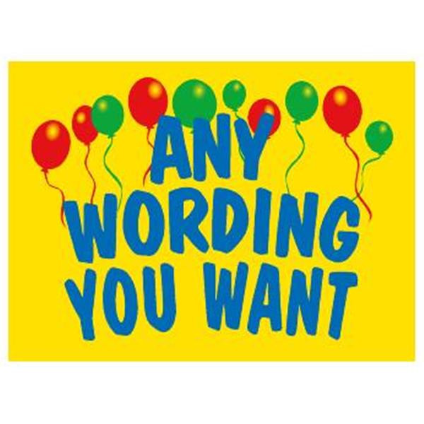 Coroplast Semi-Custom Amenity Sign, Balloons, 24 X 18