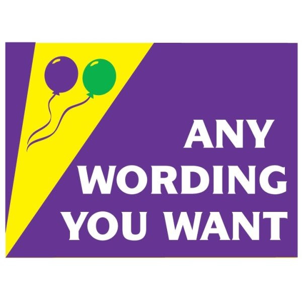 Coroplast Semi-Custom Amenity Sign, Festive, 24 X 18