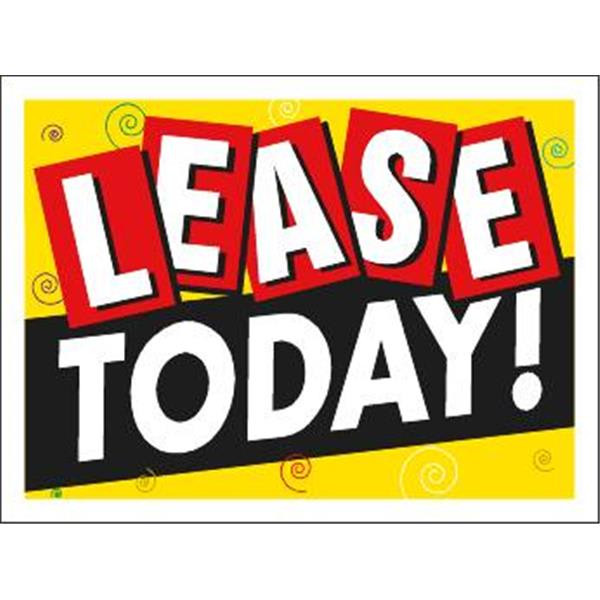 Aluminum Lease Today Contemporary Amenity Sign, 24 X 18
