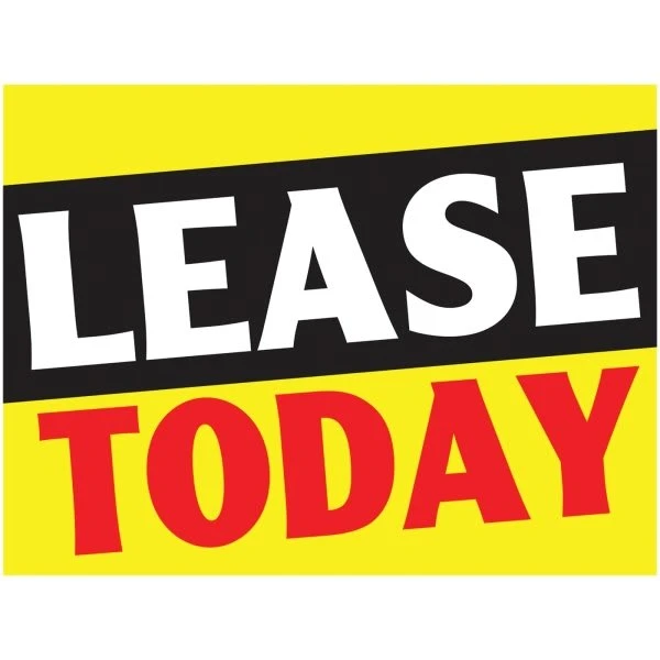 Aluminum Lease Today Reflective Amenity Sign, 24 X 18