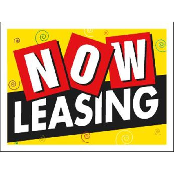 Aluminum Now Leasing Contemporary Amenity Sign, 24 X 18