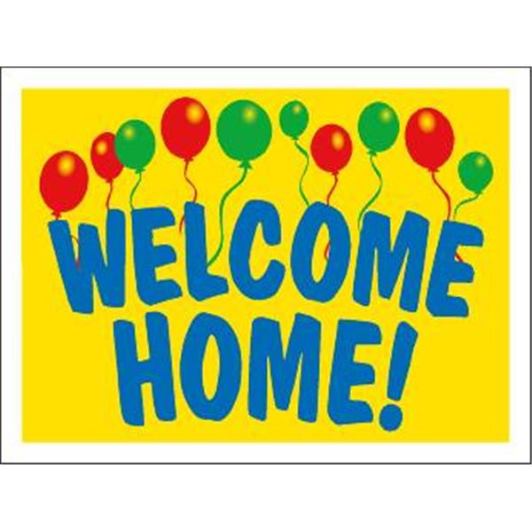 Aluminum Welcome Home Amenity Sign, Balloons, 24 X 18