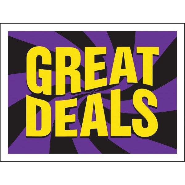Coroplast Great Deals Reflective Amenity Sign, 24 X 18