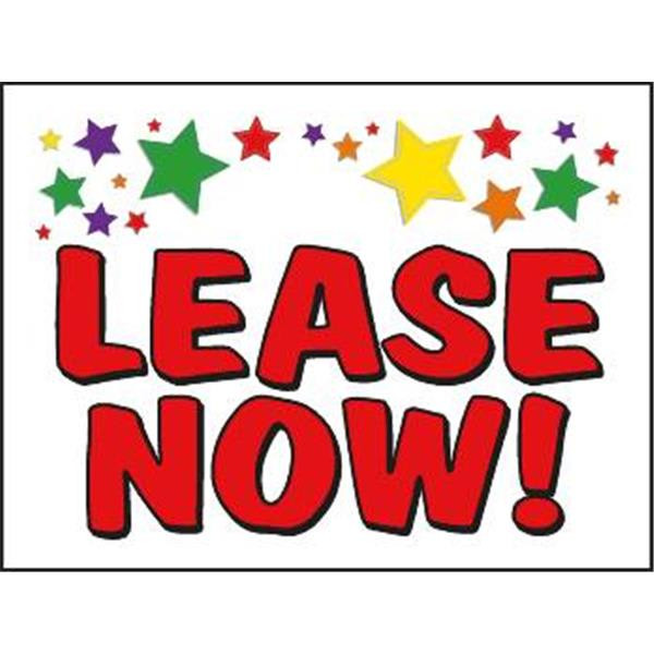 Coroplast Lease Now! Amenity Sign, Stars, 24 X 18