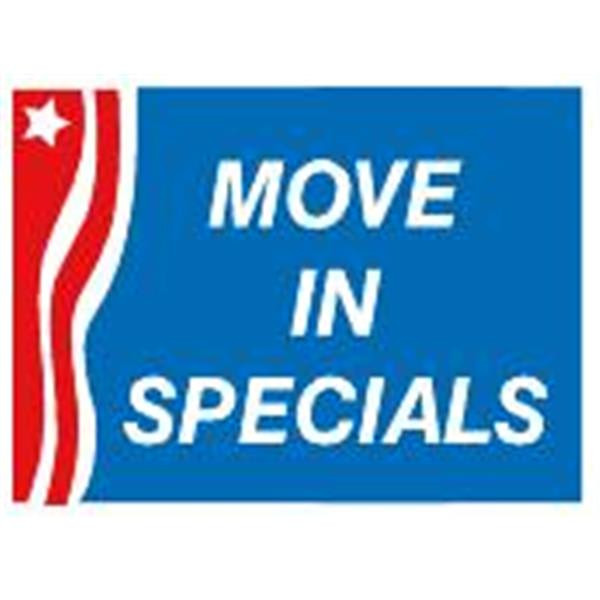 Coroplast Move In Specials Amenity Sign, Patriotic, 24 X 18