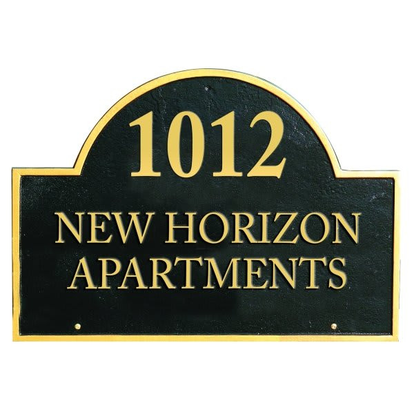 Custom Arch Plaque, Special Wall Mount, Non-Reflective, 16-1/2 X 12-1/4"