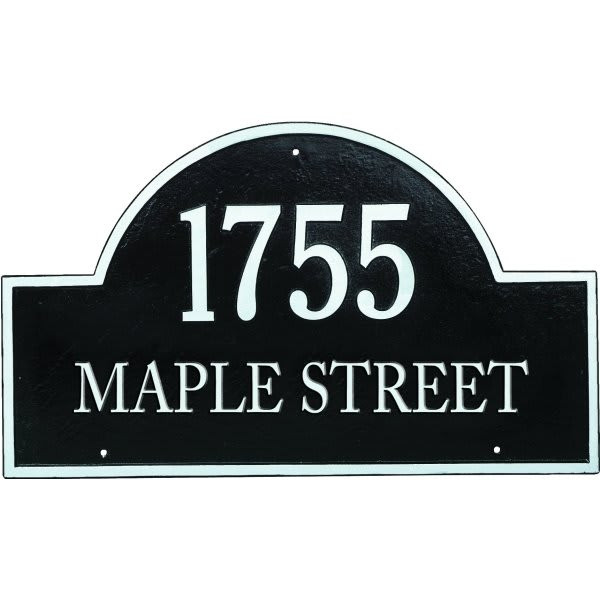Custom Arch Plaque, Standard Wall, Non-Reflective,