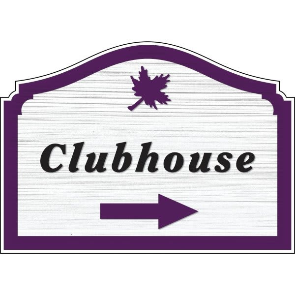 Custom Dimensional Designer Arch Sign, Wood Grain Finish, 22 X 16