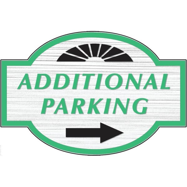 Custom Dimensional Sign With Arched Top & Bottom, Wood Grain Finish, 36 X 24