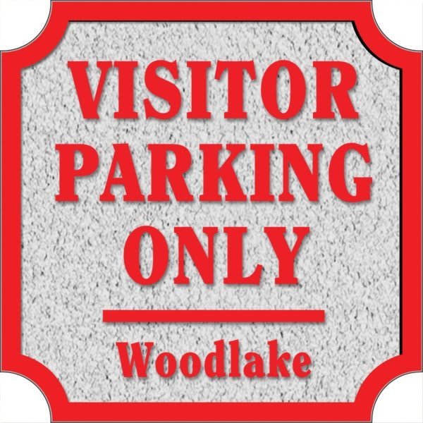 Custom Dimensional Sign With Notched Corners, Stucco Finish, 24 X 24