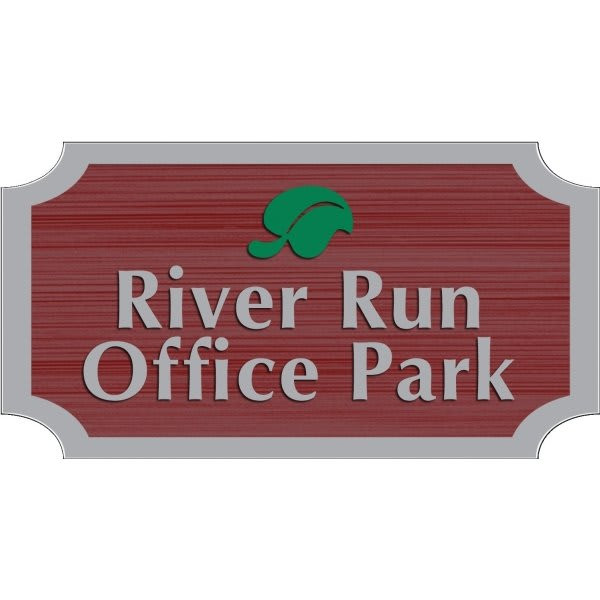 Custom Dimensional Sign With Notched Corners, Wood Grain Finish, 44 X 30