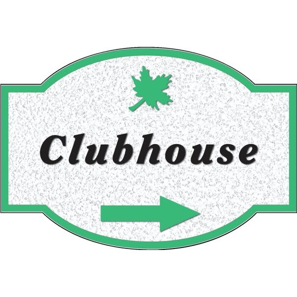 Custom Dimensional Sign, Arched Top & Bottom, Stucco Finish, 44 X 30