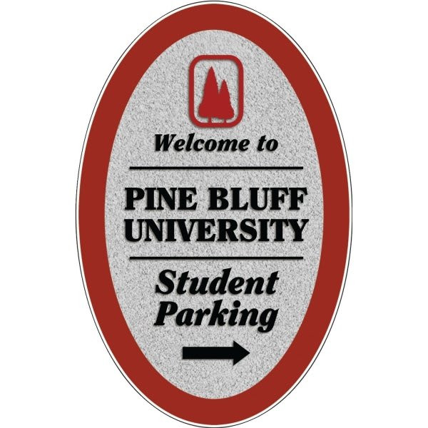 Custom Oval Dimensional Sign, Stucco Finish, 16 X 22