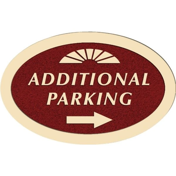 Custom Oval Dimensional Sign, Stucco Finish, 36 X 24
