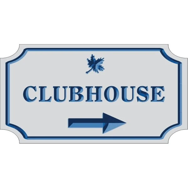 Custom V Groove Routed Dimensional Sign With Notched Corners, 44 X 30