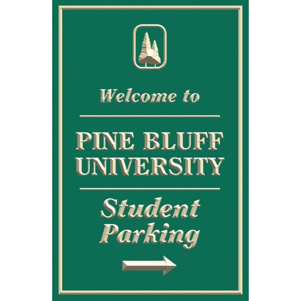 Custom V Groove Routed Dimensional Sign With Straight Corners, 11 X 17