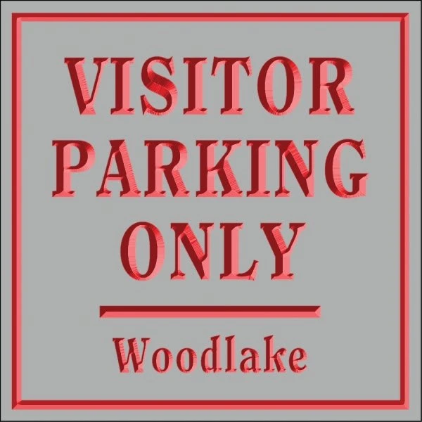 Custom V Groove Routed Dimensional Sign With Straight Corners, 24 X 24