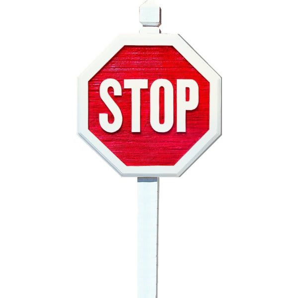 Dimensional Stop Sign, Stock Color, Non-Reflective, 12 X 12