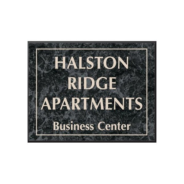 Front Engraved Sign, Black Marble, 10 X 8