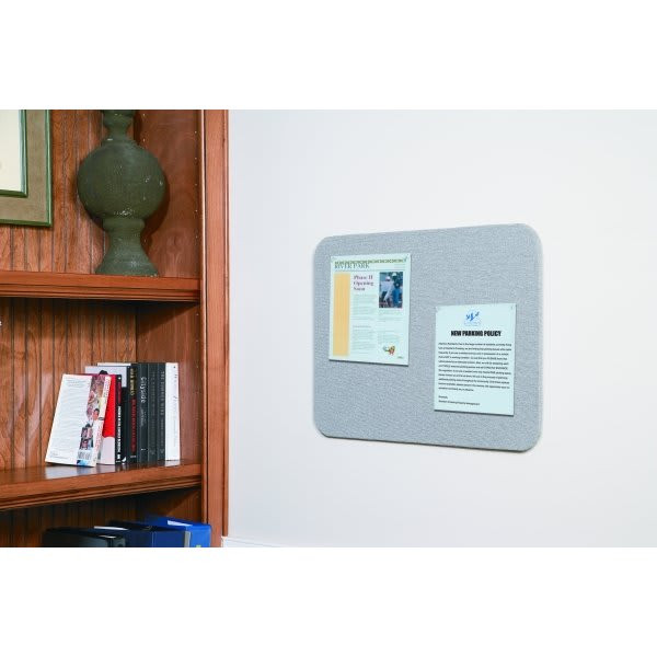 Indoor Cork Bulletin Board, Wall Mount, Fabric Covered, 24 X 36"