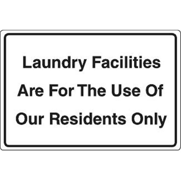 Laundry Facilities Interior Sign, 9 X 6