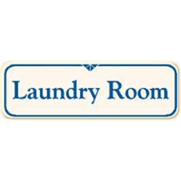 Laundry Room Interior Sign, Ivory, 9 X 3