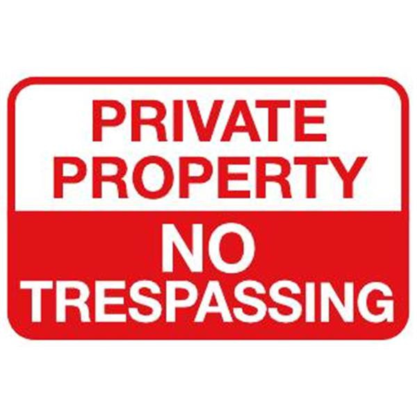 No Trespassing Horizontal Sign, Non-Reflective, 18 X 12