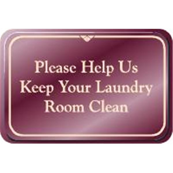 Please Help Us...  Interior Sign, Burgundy, 9 X 6"