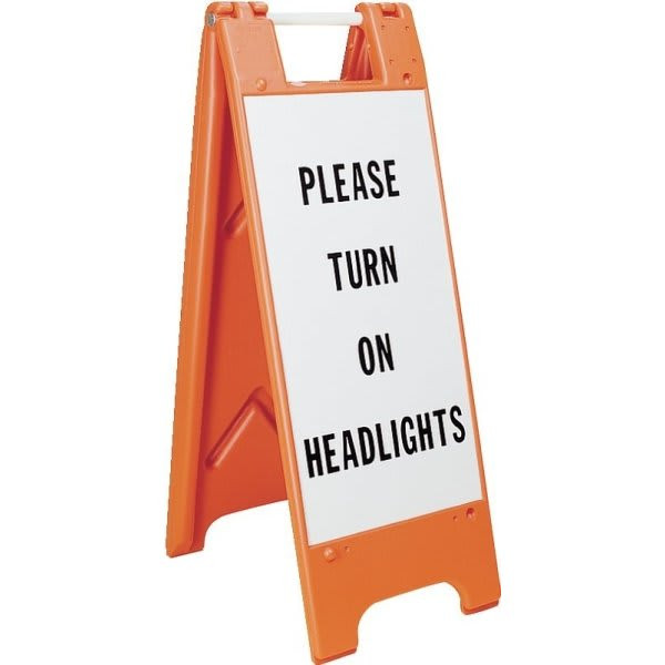 Please Turn On Headlights A Frame, Non-Reflective,