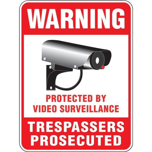 Protected By Video Surveillance Sign, Reflective, 18 X 24