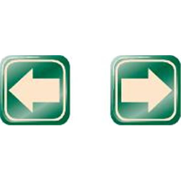 Right Arrow Directional Sign, Green, 3 X 3