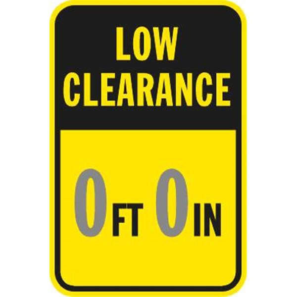 Semi-Custom "Low Clearance" Sign Reflective 12 X 18"
