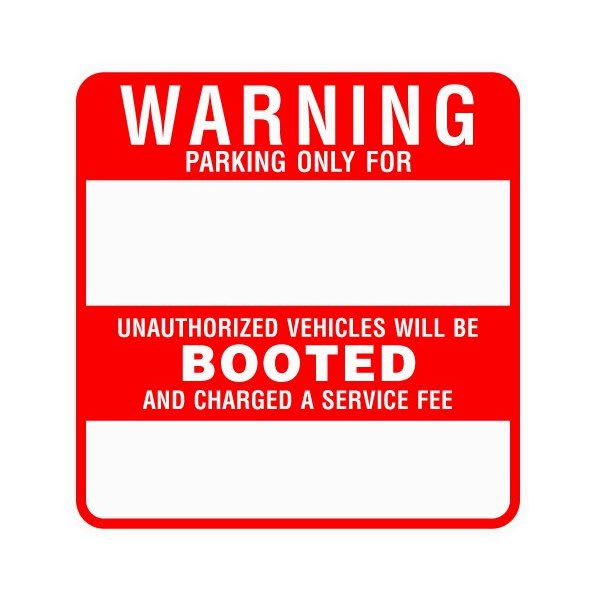 Semi-Custom Warning Parking Only For Sign, Reflective, 24 X 24