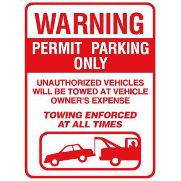Towing/Graphic Sign, Reflective, 18 X 24"