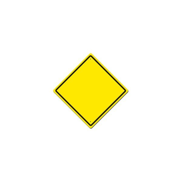 Yellow Diamond Sign Non Reflective 24 X 24"