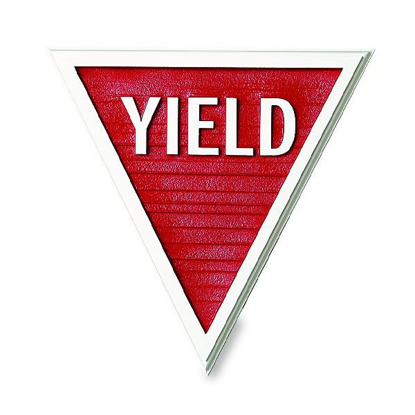Yield Dimensional Sign, Stock Color, Non-Reflective, 18 X 18