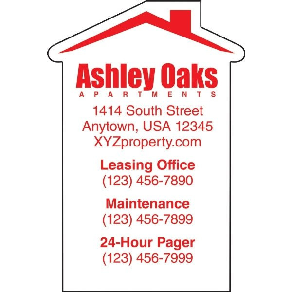Custom Magnet, 2-3/4 X 3-1/2 Tall House Shape Package Of 100