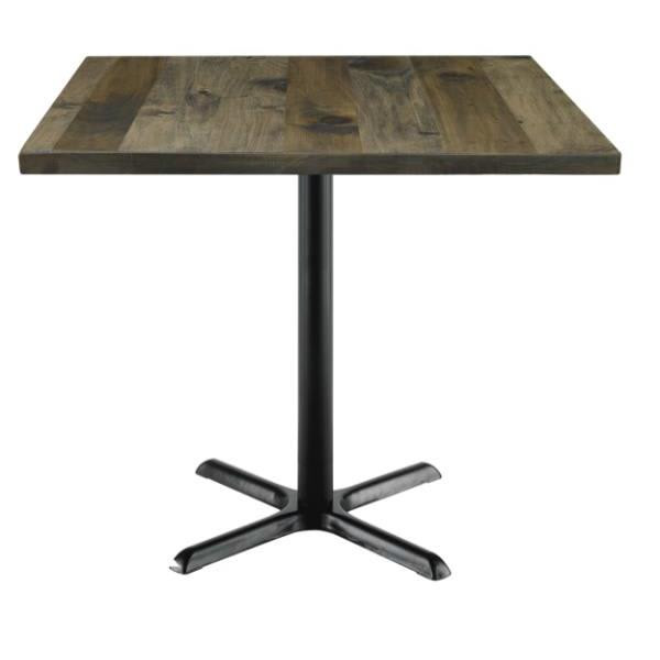 Kfi Seating Urban Loft 42 X 42 X 36 In Square Vintage Wood Break Room Table (Barnwood)