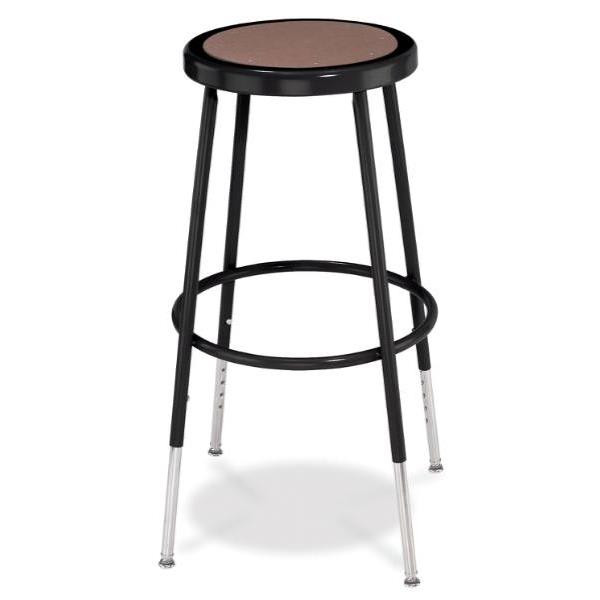National Public Seating 25 -33" Height Adjustable Heavy Duty Steel Stool, Black, Pack Of 24
