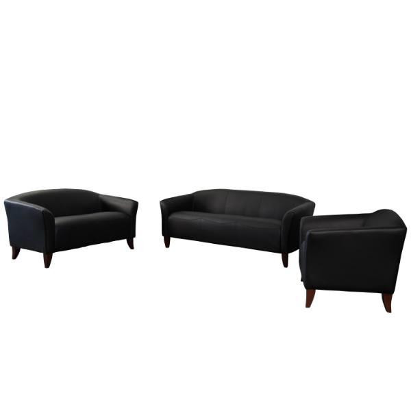 Flash Furniture Hercules Imperial Series Reception Set In Black