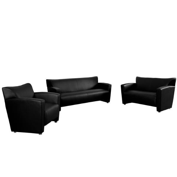 Flash Furniture Hercules Majesty Series Reception Set In Black
